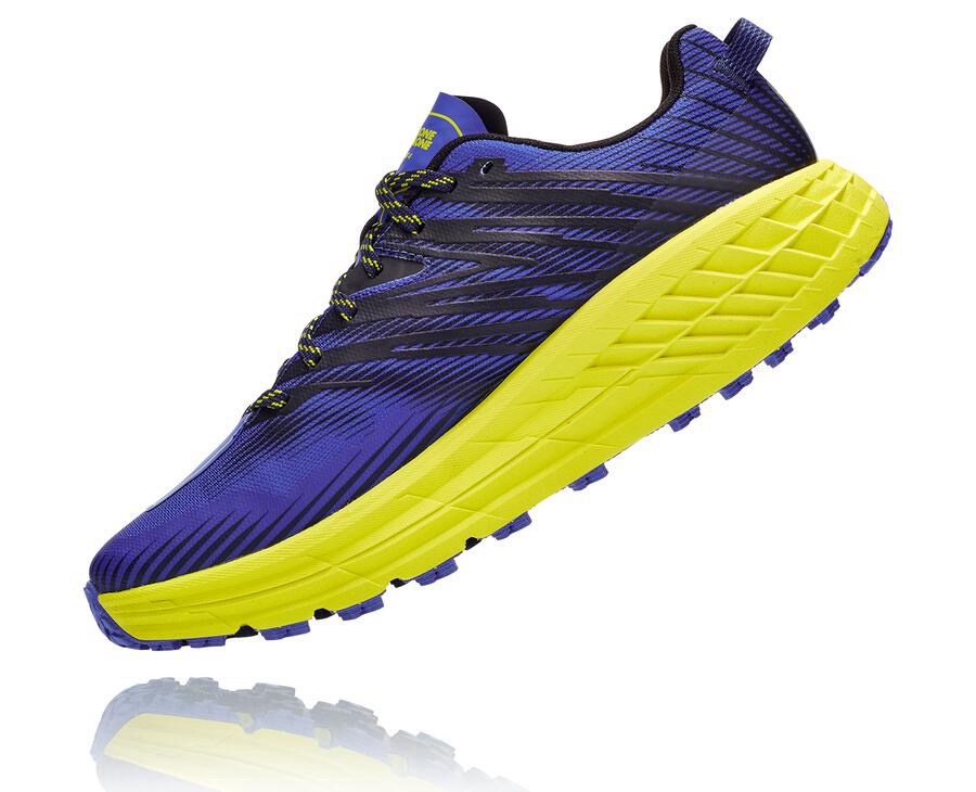 Hoka One One Trailove Tenisky Panske Modre/Zelene - Speedgoat 4 - 06152-JCPG